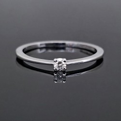 Prsten sa dijamantom 0.06ct od belog zlata. 163-111