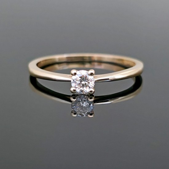 Prsten sa dijamantom 0.20ct vs od žutog zlata 590-300