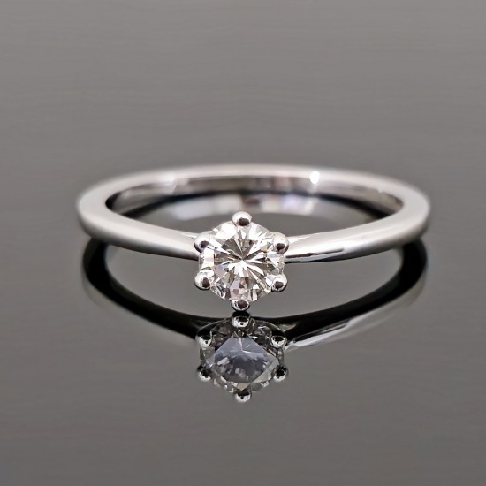 Prsten belo zlato sa brilijantom 0,34ct. 0106-200