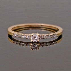 Prsten sa dijamantima 0.15ct od žutog zlata 2727-103