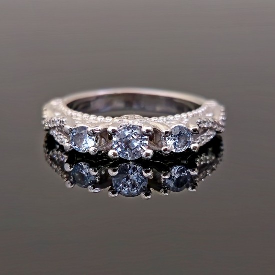 Prsten sa akvamarinima i brilijantima-012-540-B